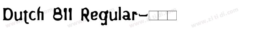 Dutch 811 Regular字体转换